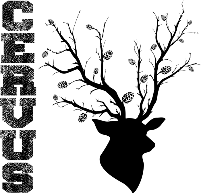 logo cervus noir